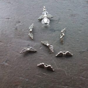 Pewter Tiny Angel Wings - 50 count