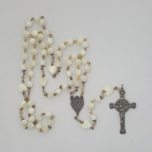 vintage look mother of Pearl First Communion Rosary
