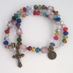 Stained Glass Wrist Rosary Five Decade