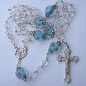Crystal Rosary with Luminous Wire and Our Fathers