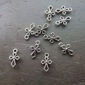 Open Cross Charm - pkg 10