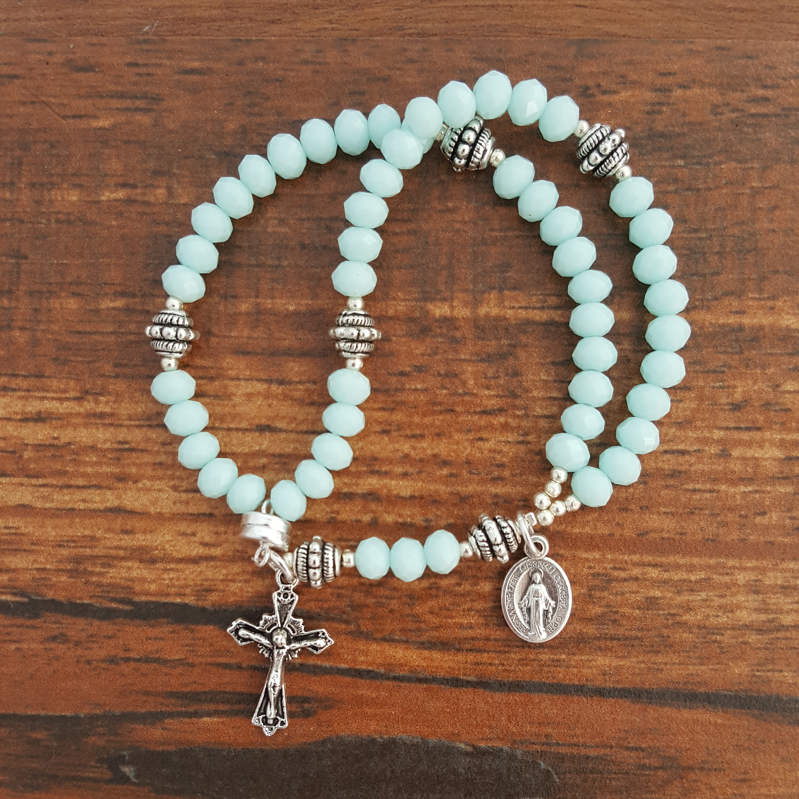 Minty Wrist Rosary