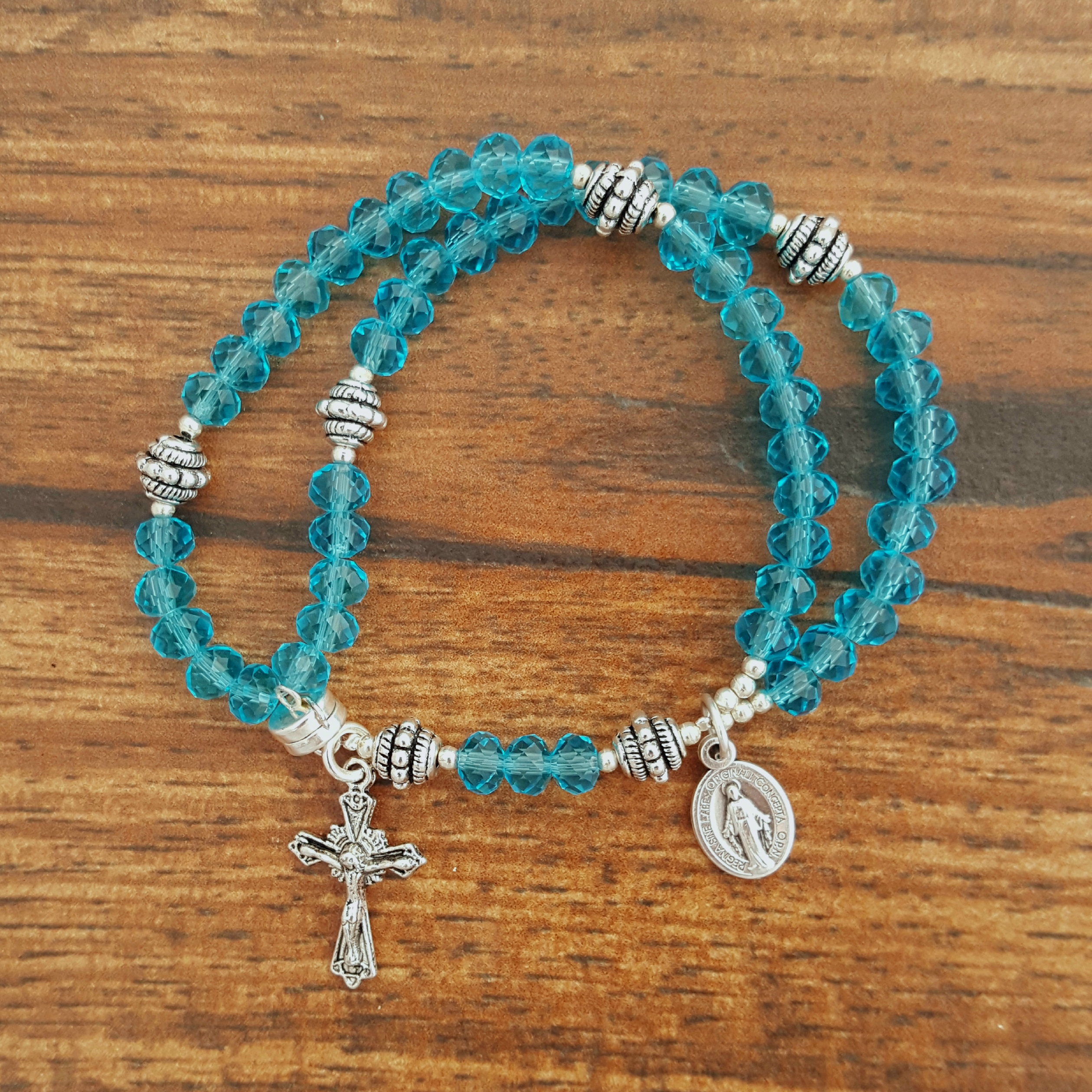 Aquamarine Crystal Wrist Rosary™