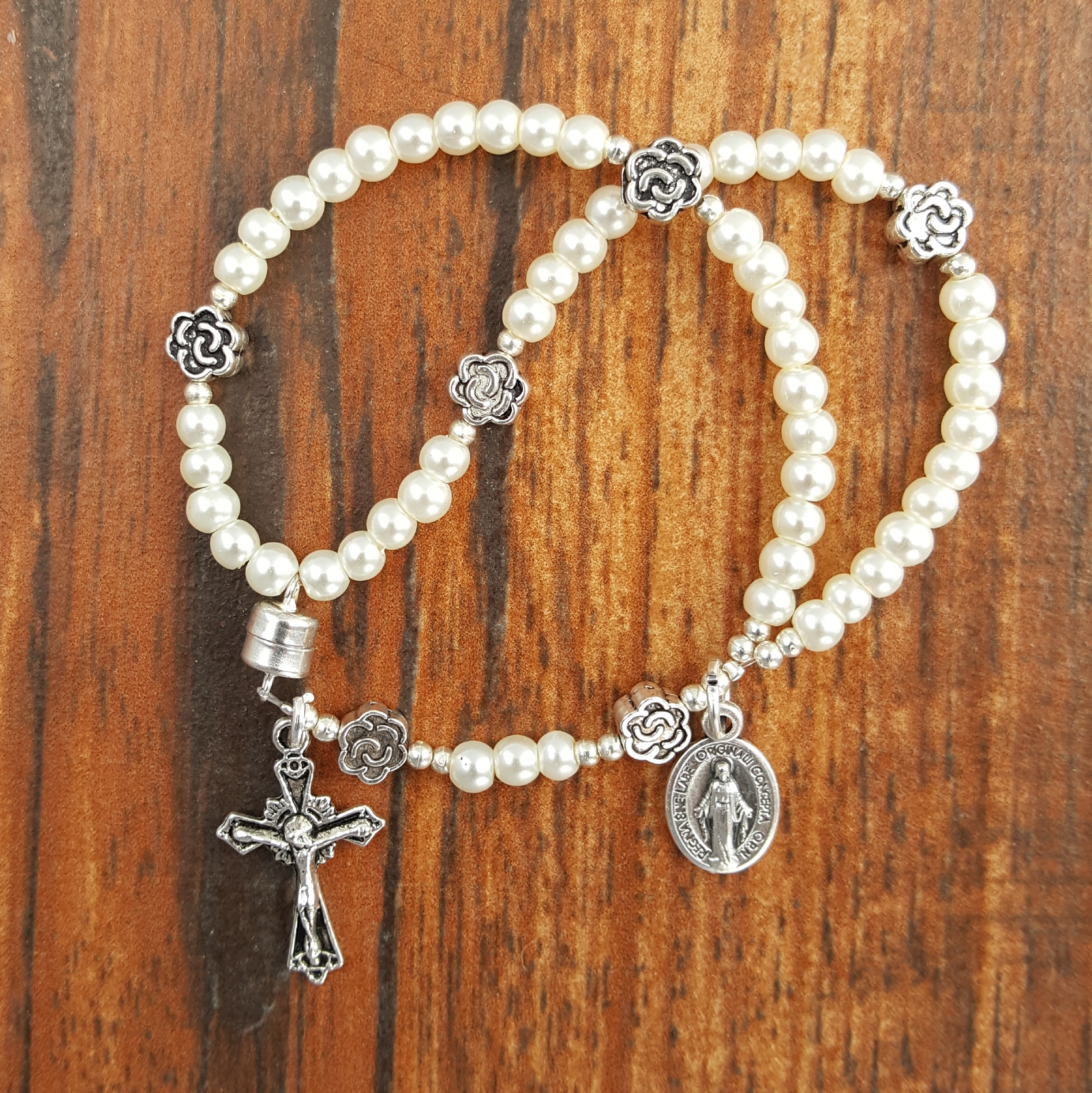 First Communion Wrist Rosary