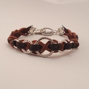 celtic rings leather bracelet