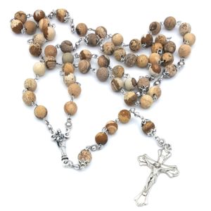 St. Joseph Picture Jasper Rosary