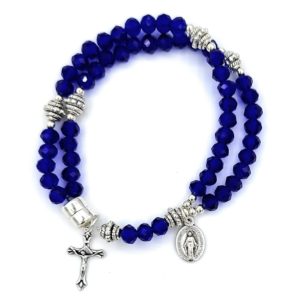Cobalt Blue Wrist Rosary