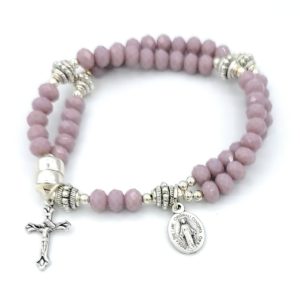 Lavender Opaque Wrist Rosary