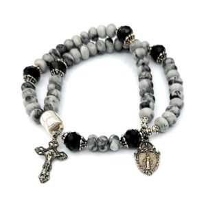 Black Spot Jasper Wrist Rosary